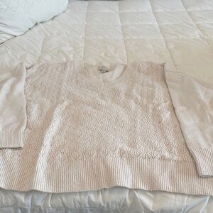 Lucky Brand Soft Beige Crew Neck Sweater